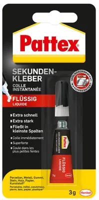 Produktbild von Pattex Sekundenkleber Classic flüssig 3 g Tube