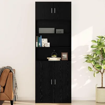 Produktbild von Möbel Wandschrank Schwarze Eiche 80 x 42,5 x 40 cm Holzwerkstoff - Kommoden 879655