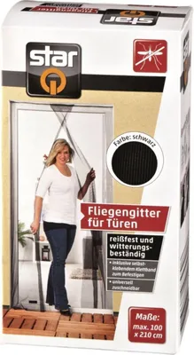 Produktbild von Fliegengitter Türen Insektenschutz inkl. Klettband Balkon 100 x 210cm zuschneidbar