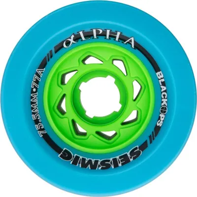 Image de Roues Skateboard - Alpha - 75.5x62.5 mm 77a - Blue Blackops - Whalph77Abo - Seismic