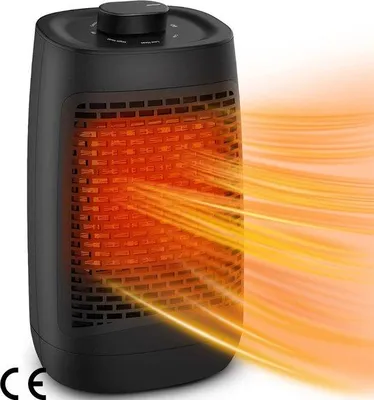 Image de Radiateur céramique compact à 2 modes, idéal pour le bureau ou la chambre à coucher