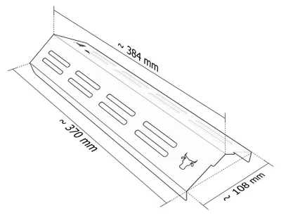 Produktbild von Gasgrill Brennerabdeckung aus Edelstahl passend für Enders Colorado 3, Farbe:2er Set Chrom Bulle