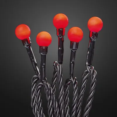 Produktbild von Lichterkette LED rot Kugel 20 LEDs Deko Innen Beleuchtung Party Geburtstag