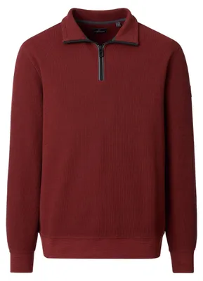Produktbild von CASAMODA Herren Sweat-Troyer Zipper Regular Baumwollmix Rot M