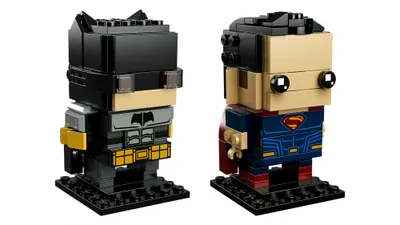 Productafbeelding van Batman in tactisch pak en Superman - BrickHeadz LEGO 41610