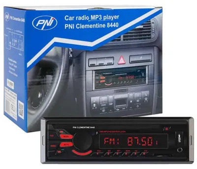 Productafbeelding van Autoradio MP3-speler PNI Clementine 8440, 4x45W, 12V, 1 DIN, met SD-slot, USB-poort, AUX-ingang en tulpstekkers