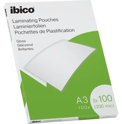 Produktbild von Ibico 627320, Transparent, Glänzend, A3, 303 mm, 426 mm, 100 Stück(e)