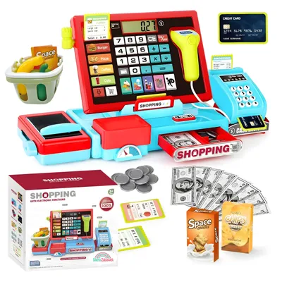 Produktbild von Kinder Registrierkasse mit Scanner, Waage & Terminal – Kaufladen