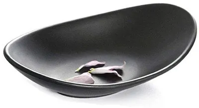 Produktbild von Unyqoos® elegante ovale Schmuckschale aus Harz, Schwarz – praktische Schlüssel- & Ringschale 18 x 10 x 2,5 cm für Bad, Küche & Schlafzimmer