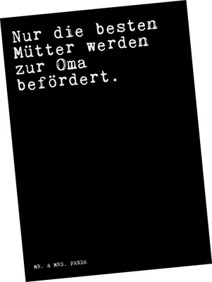 Produktbild von Mr. & Mrs. Panda Postkarte Nur die besten Mütter... - Schwarz - Geschenk, einzelkarte, Postkarten, Oma, Fotokarte, Ansichtskarte, Mama, Sprüche, Mütter, Familie, Omi