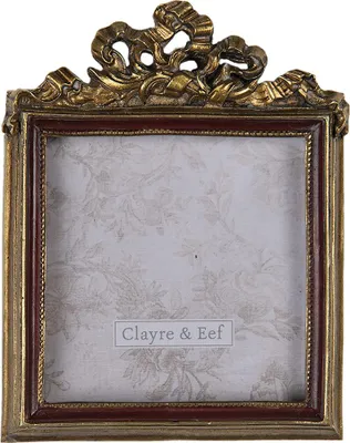 Obrázok produktu pre Clayre & Eef rámik na obraz 7x7 cm plast zlatej farby