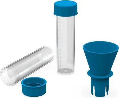 Produktbild von Röhrchen Gurgeltest transparent/hellblau (antibakteriell) Transparent