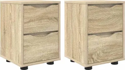 Obrázok produktu pre Nočné stolíky so zásuvkou 2 pcs Sonoma dub 30,5 x 30 x 43 cm