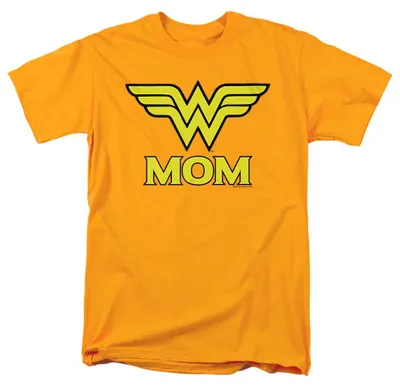 Image de T-shirt DC Comics "Wonder Mom" pour hommes/femmes, modèle unie, référence TV36712 (taille XL), couleur or
