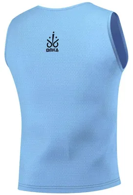 Produktbild von 10 Stück OMKA Fußball Leibchen Trainingsleibchen Markierungshemd Fußballleibchen für Kinder Jugend und Erwachsene, Farbe:Mittelblau, Bibs:Junior (M)