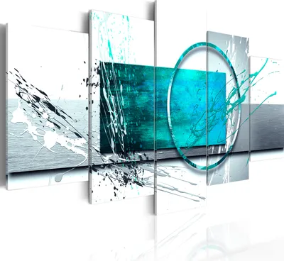 Immagine prodotto di Quadri su tela 200x100 cm a-A-0012-b-p quadro su tela non tessuta 5 pezzi stampa d'arte moderna arte murale XXL decorazione murale design quadro murale ABSTRAKT