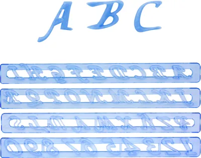 Produktbild von Ausstecher Buchstaben und Zahlen - Kursiv
