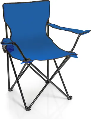 Produktbild von BigDean Faltstuhl BLAU Campingstuhl Anglerstuhl mit Getränkehalter & Tragetasche- Anglersessel klappbar - Klappstuhl Gartenstuhl Faltstuhl Relaxsessel