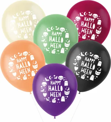 Produktbild von Folat Trick or Treat Ballons, 33 cm Durchmesser, verschiedene Farben