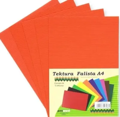 Produktbild von Tektura A4 falista pomarańczowa 5szt