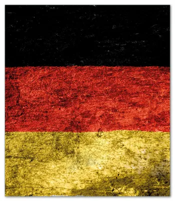 Produktbild von Wallario Herdabdeckplatte aus Glas, Größe 52 x 60 cm 1-teilig, Motiv Verwitterte Deutschland-Fahne in schwarz rot gold