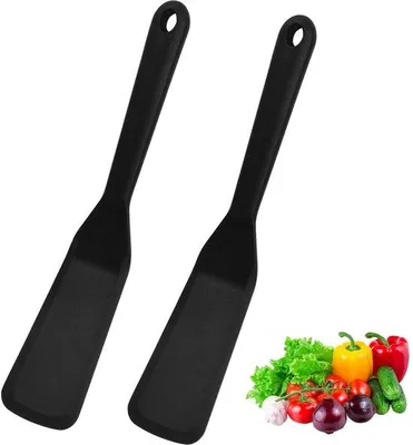 Zdjęcie produktu dla Unyqoos® Silikonowe łopatki odporne na wysokie temperatury – bezpieczne dla kontaktu z żywnością, elastyczne łopatki kuchenne z ergonomicznym uchwytem, nadające się do mycia w zmywarce, idealne do naleśników, jaj i ryb