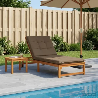 Produktbild von PUEAZU Sonnenliege Kissen GEMERT 100 % Polyester Taupe 190 x 80 x 9 cm - Gartenmöbelauflagen &69846