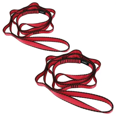 Produktbild von Set mit 2 verstellbaren, dehnbaren Nylon-Trainingsbändern für Fitness