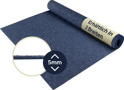 Produktbild von Primaflor Nadelfilz REWIND Blau 2,00m x 9,00m - Meterware - Trittschalldämmender B1 Teppich Bodenbelag, Ideal für Wohn- & Büroräume