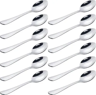 Productafbeelding van Famanu espressolepeltjes van roestvrij staal - 12 stuks, 10 cm