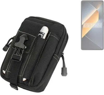 Produktbild von K-S-Trade Gürtel Tasche kompatibel mit Tecno Pova 6 Gürteltasche Holster Schutz Hülle Handy Hülle Smartphone outdoor Handy-Hülle schwarz