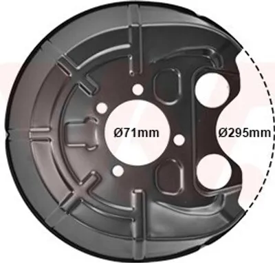 Produktbild von VAN WEZEL Spritzblech Bremsscheibe für OPEL Vectra C Caravan (Z02) Hinten Links 3768373 Ankerblech