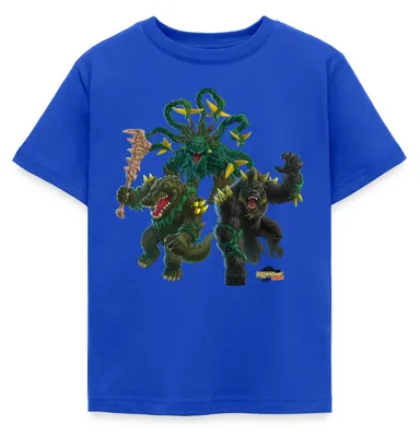Produktbild von Spreadshirt Schleich® ELDRADOR® CREATURES Dschungel-Monster Kinder T-Shirt, 122/128 (7-8 Jahre), Royalblau