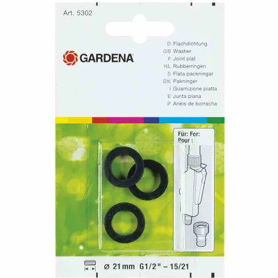 Obrázek produktu pro Gardena 5302-20, Sada podložek, Černá, Kulatý, 3 kusů