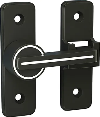 Image de Verrou de portail avec éclairage – alliage de zinc, anti-effraction, monté sur roulements à billes, rotation à 180°, sans perçage pour portails en bois et en métal