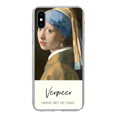 Produktbild von MuchoWow® Handyhülle Schutzhülle Hülle für iPhone Xs Das Mädchen mit dem Perlenohrring - Vermeer Silikon Softcase Handy Hülle - Handytasche