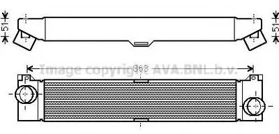 Produktbild von PRASCO FT4360 Ladeluftkühler LLK für FIAT Ducato Kastenwagen (250, 290) Turbo Intercooler