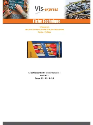 Produktbild von Satz 5 Schraubenzieher Für Elektriker