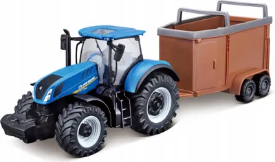 Obrázok produktu pre Bburago 1:50 Farm Traktor New Holland s vlečkou pro koně