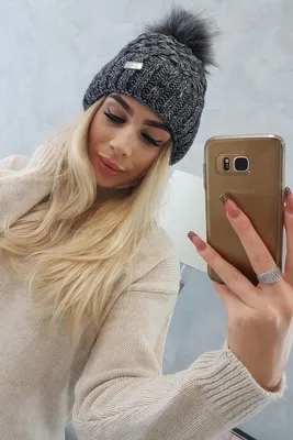 Obrázek produktu pro Kesi Dámská čepice Mokrut černo-šedá Univerzální