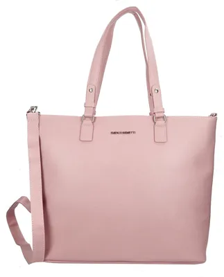 Produktbild von XL großer Damen Shopper Umhängetasche Tasche Leder Optik Schultertasche Büro Arbeit Rosa