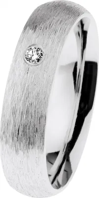 Produktbild von Damen Ring silberfarben, schlichtes, zeitloses Design, dezente Steinverzierung