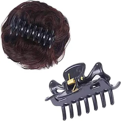 Produktbild von Clip-in Messy Bun Haargummi Haarverlängerung mit Krallenclip für Damen und Mädchen