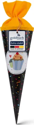 Produktbild von goldbuch 93 214 Geschenktüte Party!, Schultüte 35 cm, Zuckertüte Schwarz