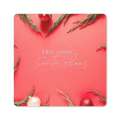 Produktbild von MuchoWow® Mauspad Mousepad Weihnachten - Rot - Zitat 20x20 cm - Mousepads - Maus Mat - Pad - Mausunterlage - Desk Mat - Bureauartikeln