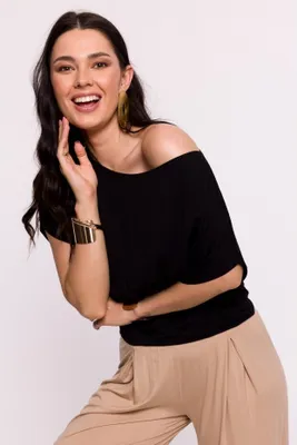 Obrázek produktu pro BeWear code: B287 Bluzka wiskozowa nietoperz - czarna EU S-53_13425_5905563730096