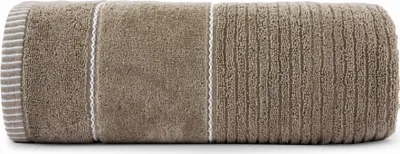 Productafbeelding van Handdoek 70x140, kleur taupe/donkerbeige, 470g, 100% katoen met velours