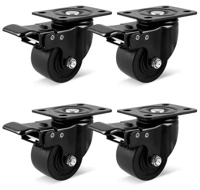 4 Stück Lenkrollen 65 mm – Möbelrollen