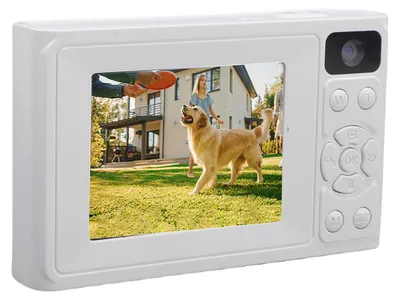 Produktbild von Tragbare Kamera mit 48 MP, zwei Objektiven und Autofokus im Retro-Design für zu Hause und unterwegs, 8-facher Digitalzoom, 2,4-Zoll-HD-Bildschirm