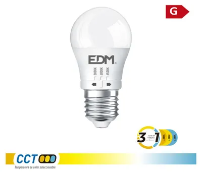 Image de Ampoule Led P45 E27 3cct 3cct Ajustable, 6w, 500lm - Edm